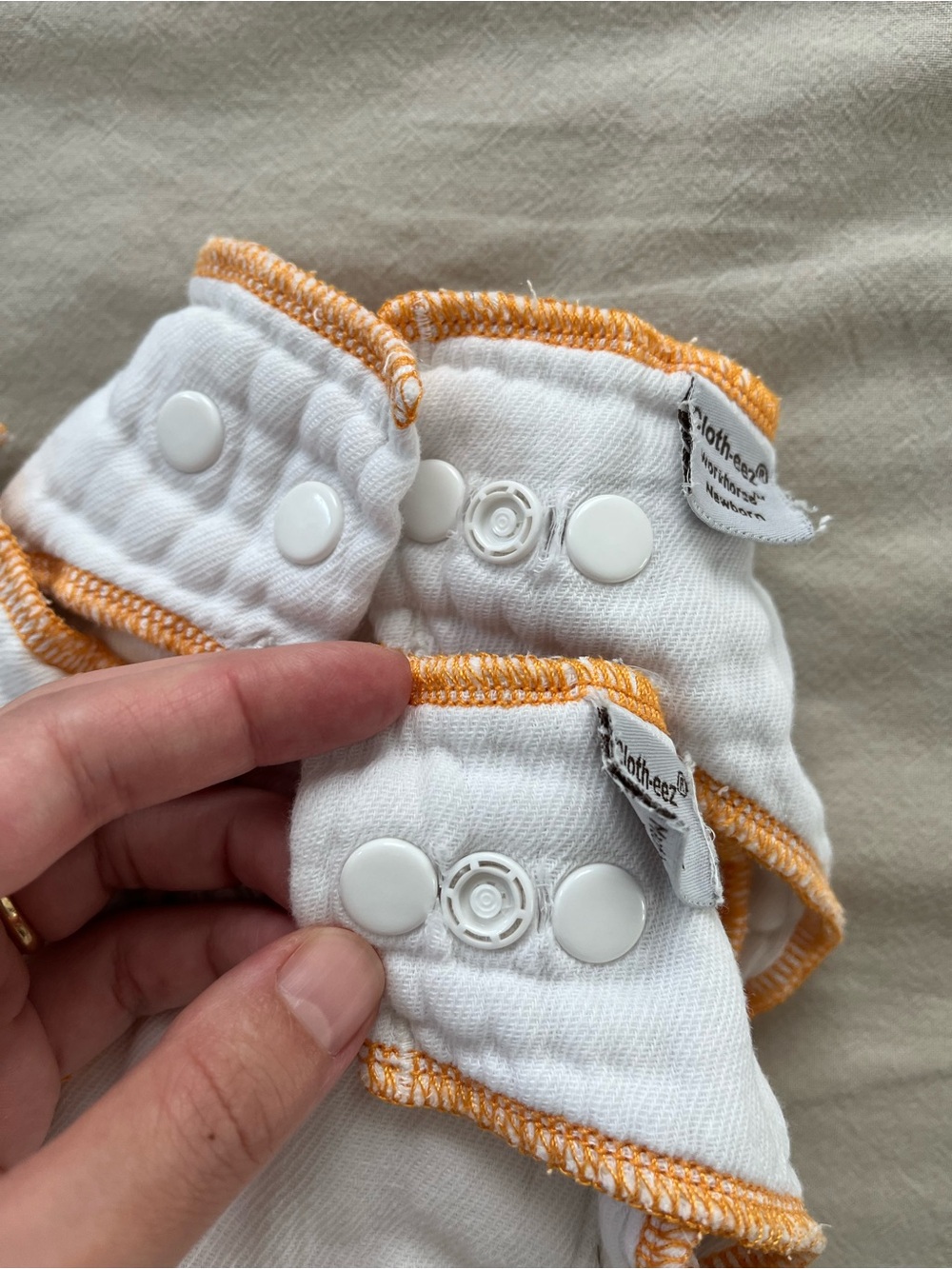 Lot of 2 Cloth-eez White Workhorse Diapers - Picture 3 of 4